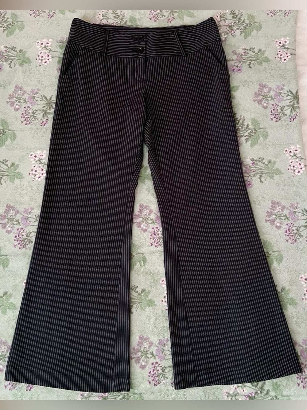 Vintage Lipsy Y2K 90s Office Siren Pinstripe Dress Trouser Pants 🖤